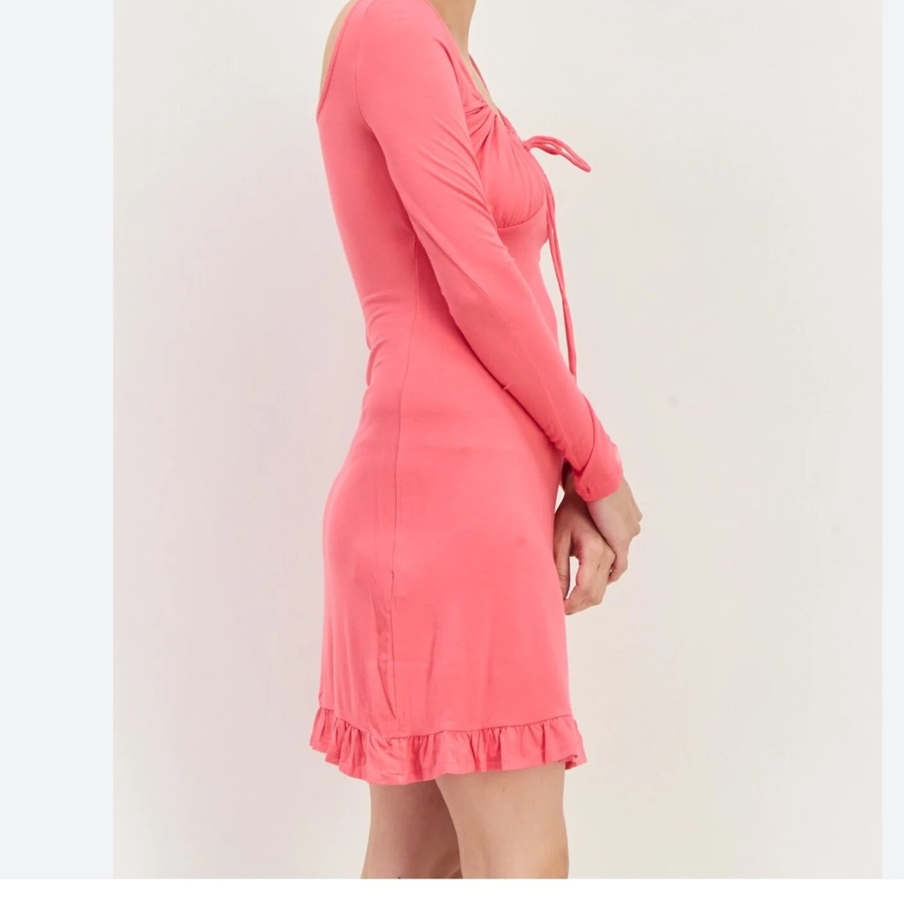 Mango Ruffle Trim Dress - Picture 2 of 13